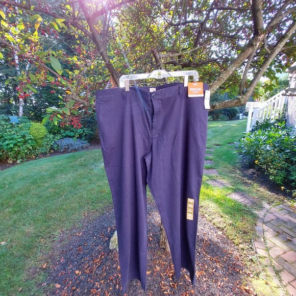 NWT Dockers Classic Fit Washed Stretch Flat Front Chino Pants Blue Mens Sz 44x32 - Picture 12 of 16